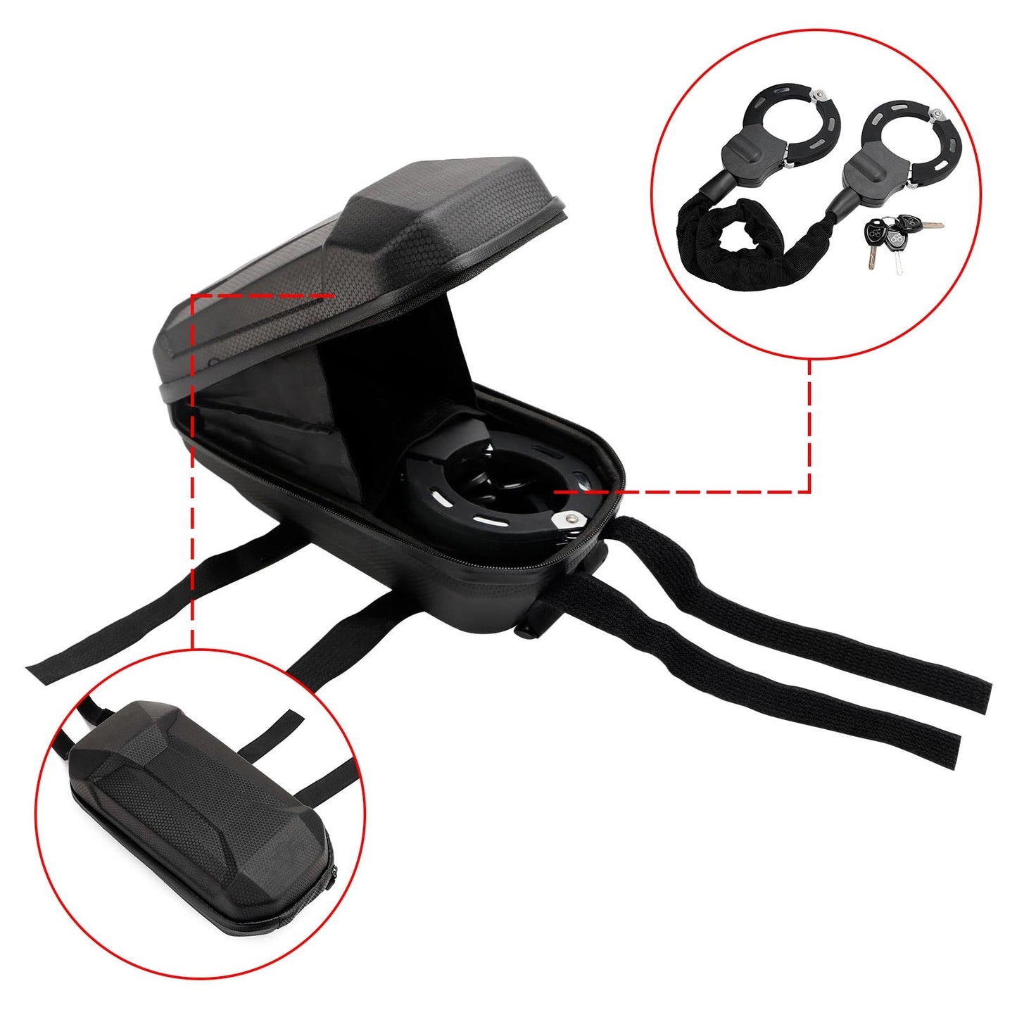 Heavy-Duty 60cm Anti-Theft Scooter Lock with Waterproof Box