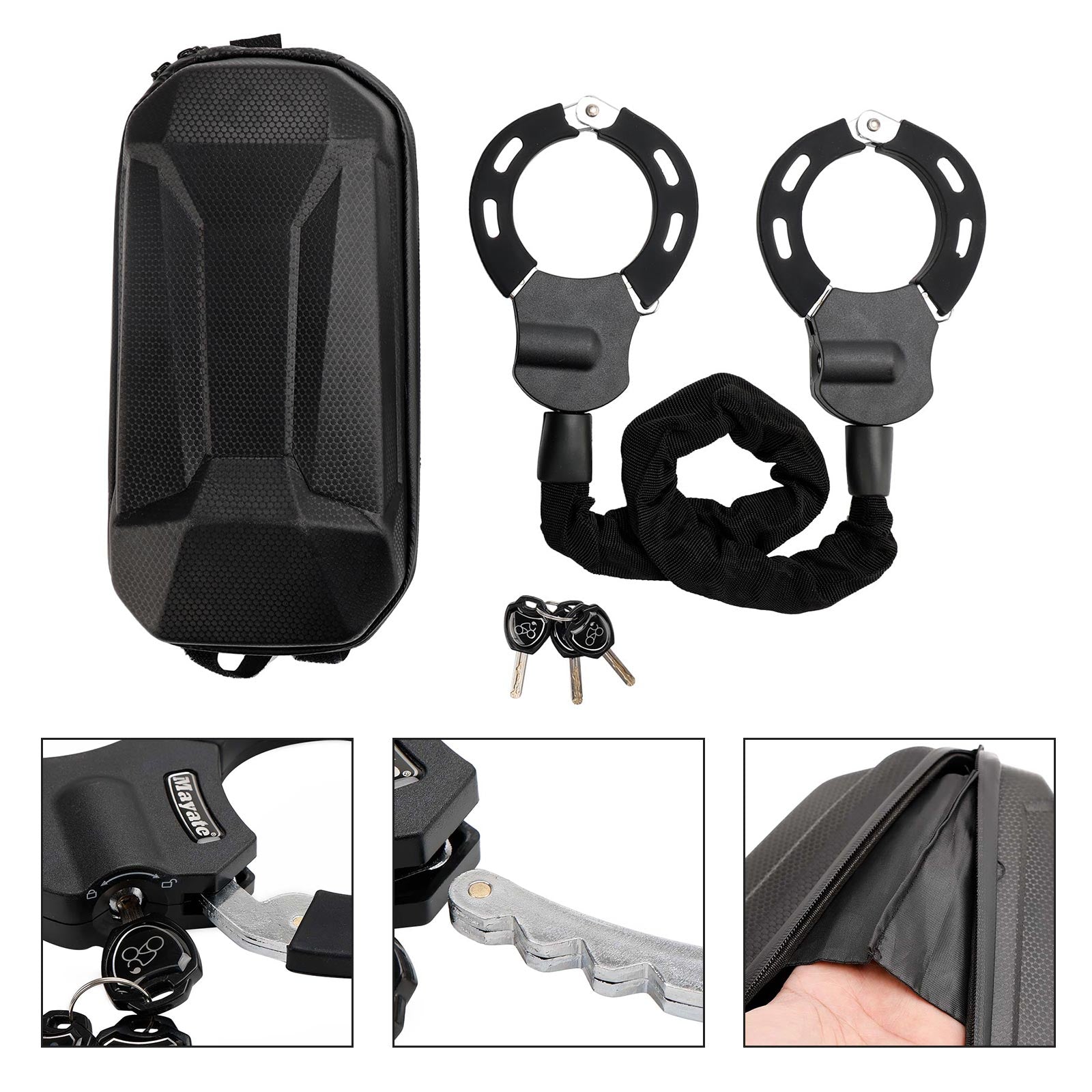 Heavy-Duty 60cm Anti-Theft Scooter Lock with Waterproof Box
