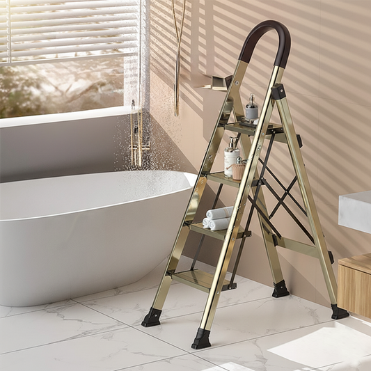 4 Step Ladder Portable Folding Step Stool with Anti-Slip Sturdy and Wide Pedal