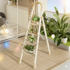 330 lbs Capacity Step Stool for Home Kitchen Office Lightweight Portable Stepladder with Anti-Slip Pedal White 4 Step Folding Ladder Ladder with