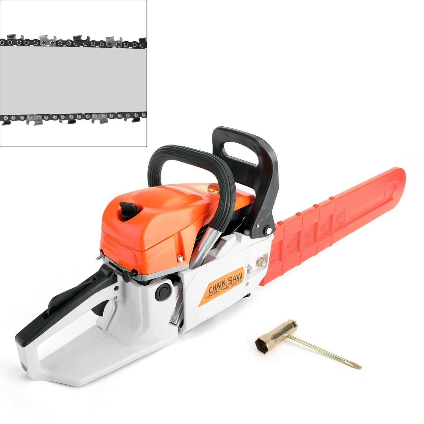 52cc Gasoline Chainsaw – Aluminum Crankcase · 20" Bar