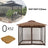 10x10 ft Gazebo Mosquito Netting Walls, 4-Panel Screen House with Zipper Door for Outdoor Patio Canopy