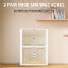 2-9 Pair No-Installation Shoe Storage Cabinet Drawer Box Plastic Frame Shoe Box, 2 Layers