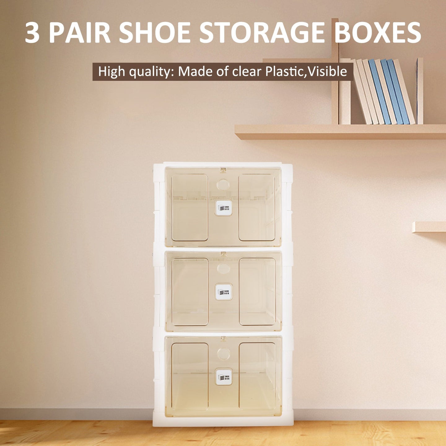 2-9 Pair No-Installation Shoe Storage Cabinet Drawer Box Plastic Frame Shoe Box, 6 Layers