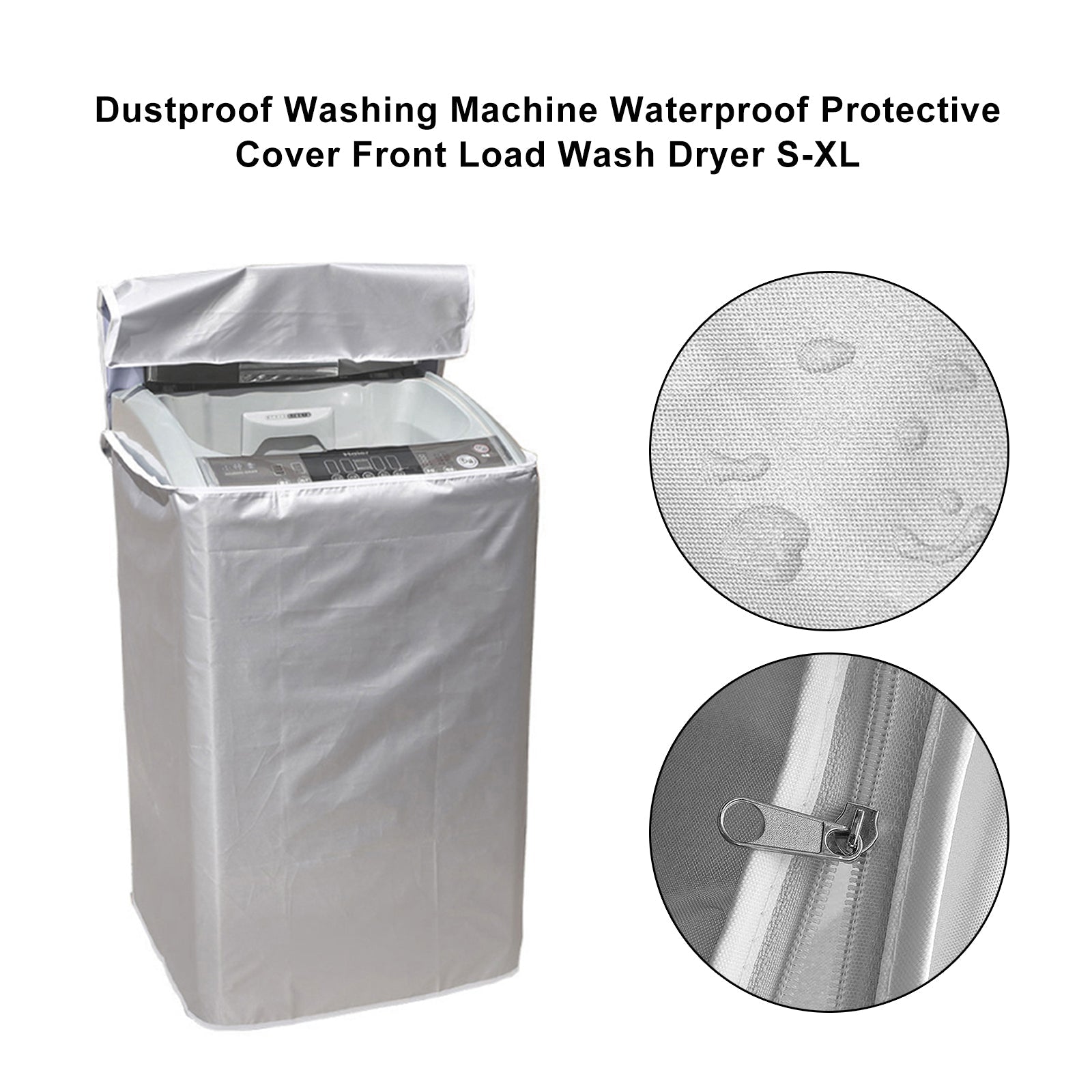 Dustproof Washing Machine Waterproof Protective Cover Front Load Wash Dryer S-XL, XL