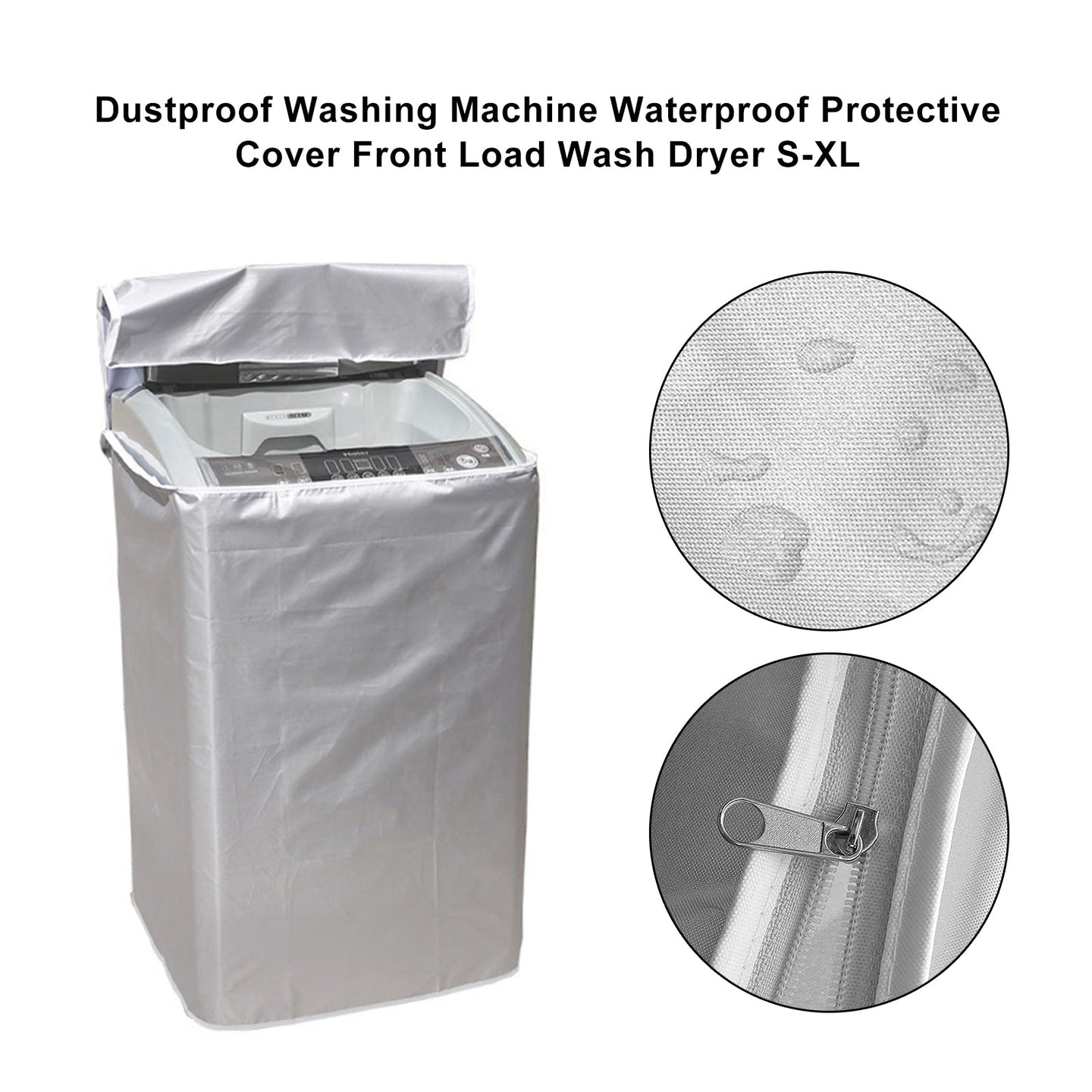 Dustproof Washing Machine Waterproof Protective Cover Front Load Wash Dryer S-XL