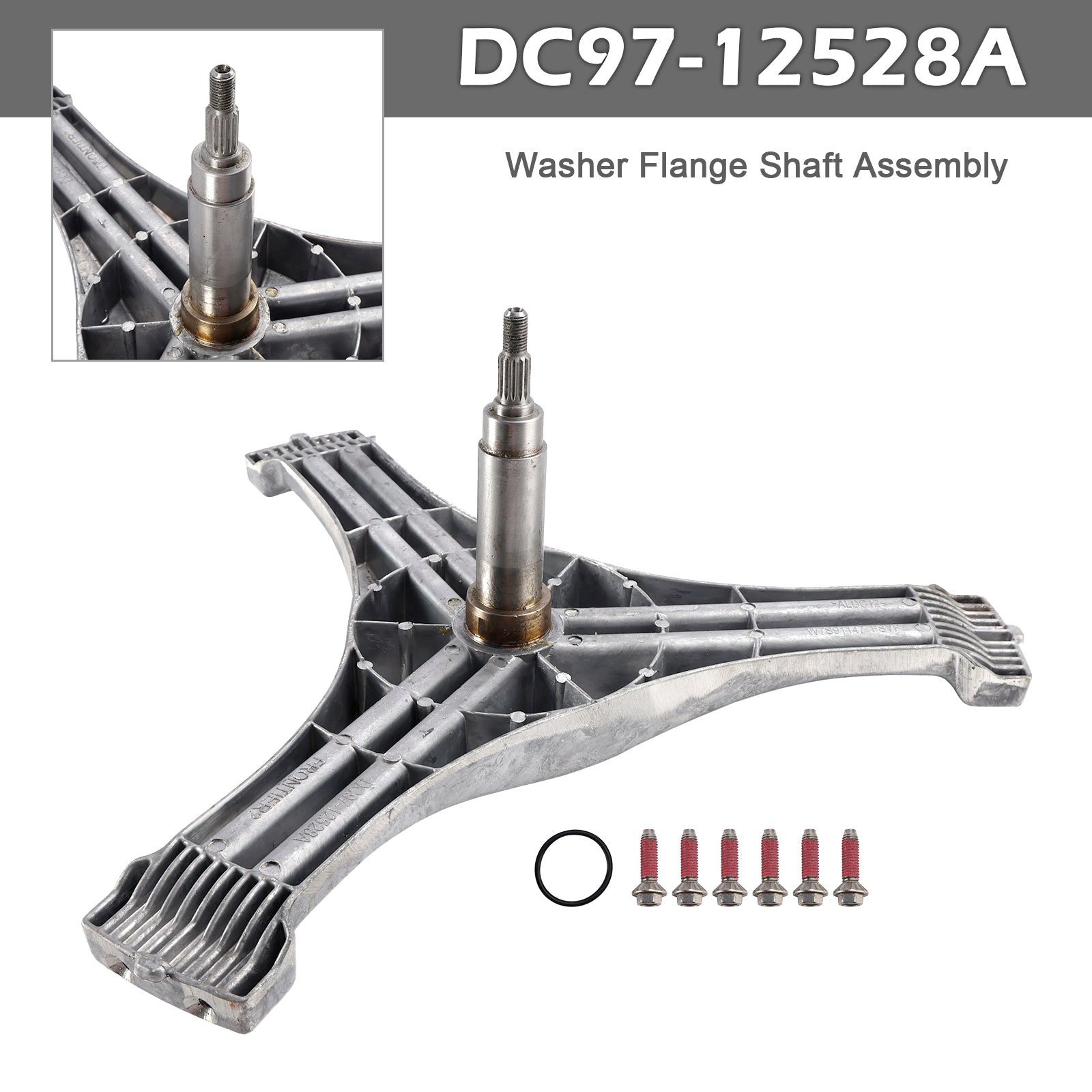Washer Flange Shaft Spider Arm Assembly DC97-12528A Washer Drum Spider Arm Replacement Samsung