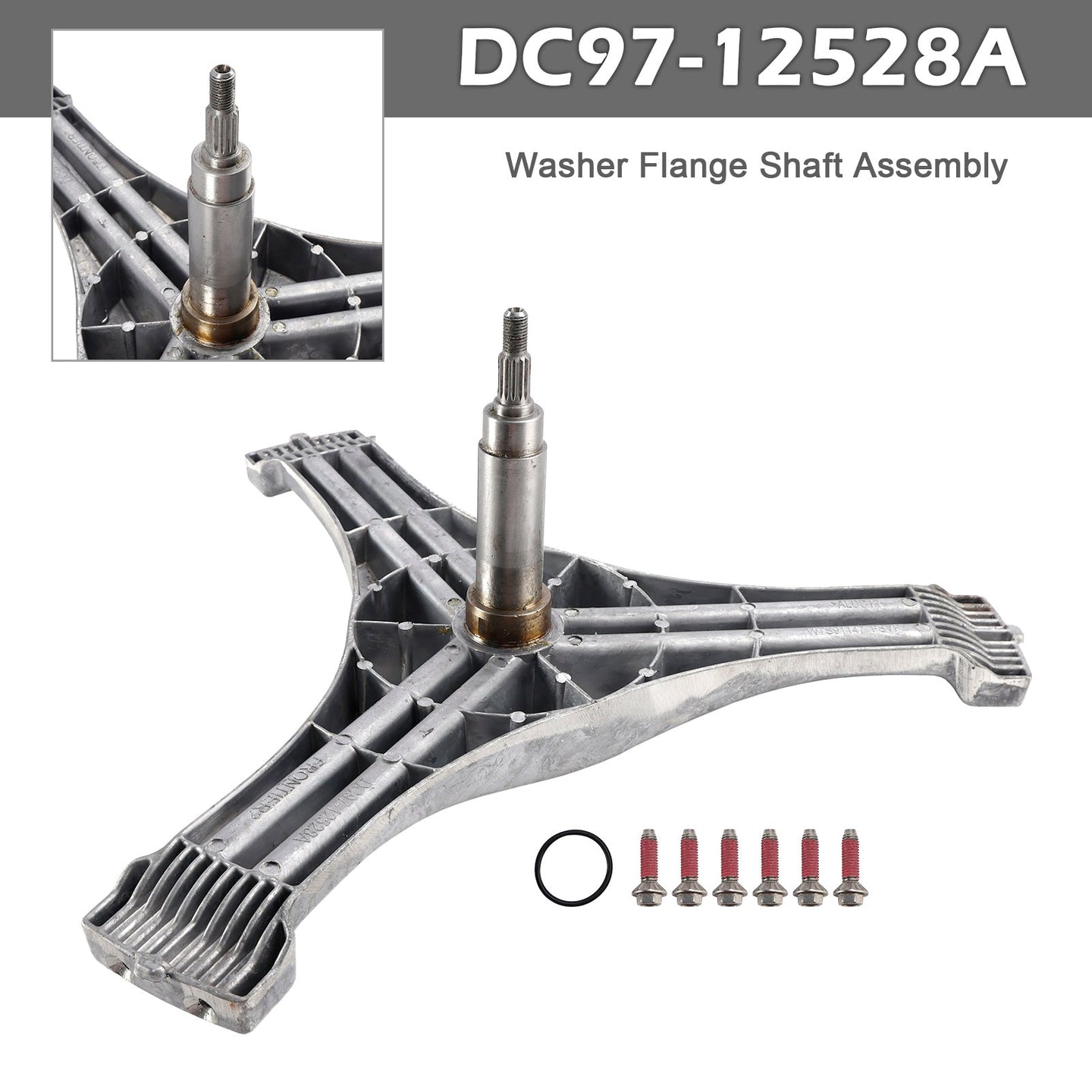Washer Flange Shaft Spider Arm Assembly DC97-12528A Washer Drum Spider Arm Replacement Samsung