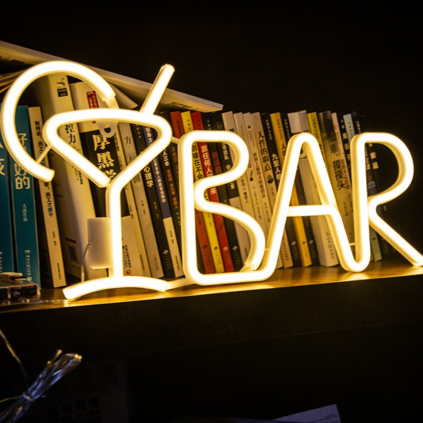 BAR Neon Sign Light LED Juice Letter Neon Lamp Tube Party Night Light Lamp, Purple