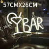 BAR Neon Sign Light LED Juice Letter Neon Lamp Tube Party Night Light Lamp, White