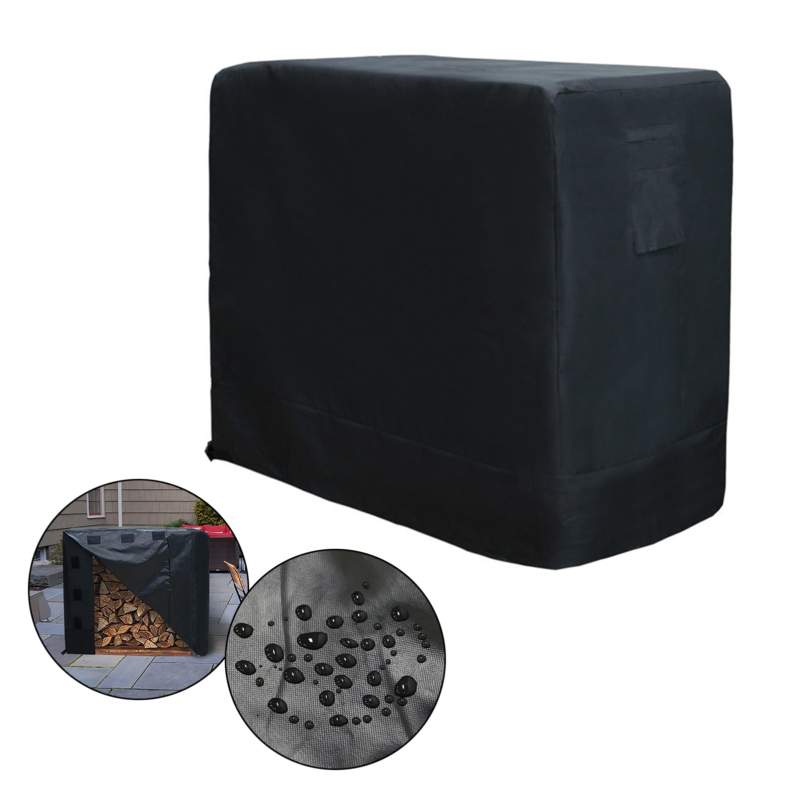 48*24*42 In. Outdoor Firewood Log Storage Rack Cover Waterproof Snow Protect