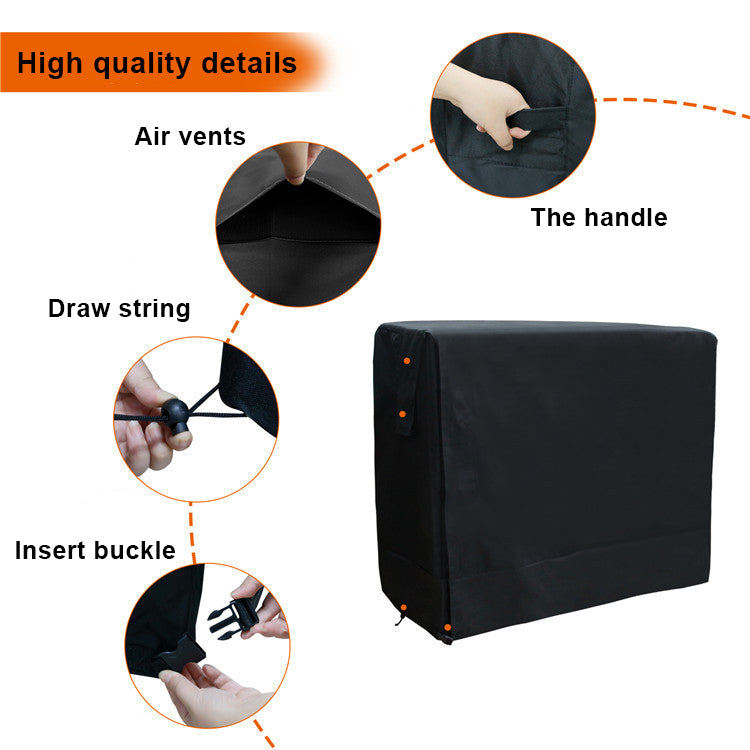 48*24*42 In. Outdoor Firewood Log Storage Rack Cover Waterproof Snow Protect