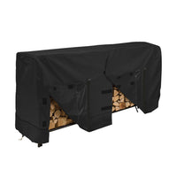 8-Foot (96") Heavy-Duty Firewood Rack Cover, 600D Oxford Waterproof & UV-Resistant with Air Vents