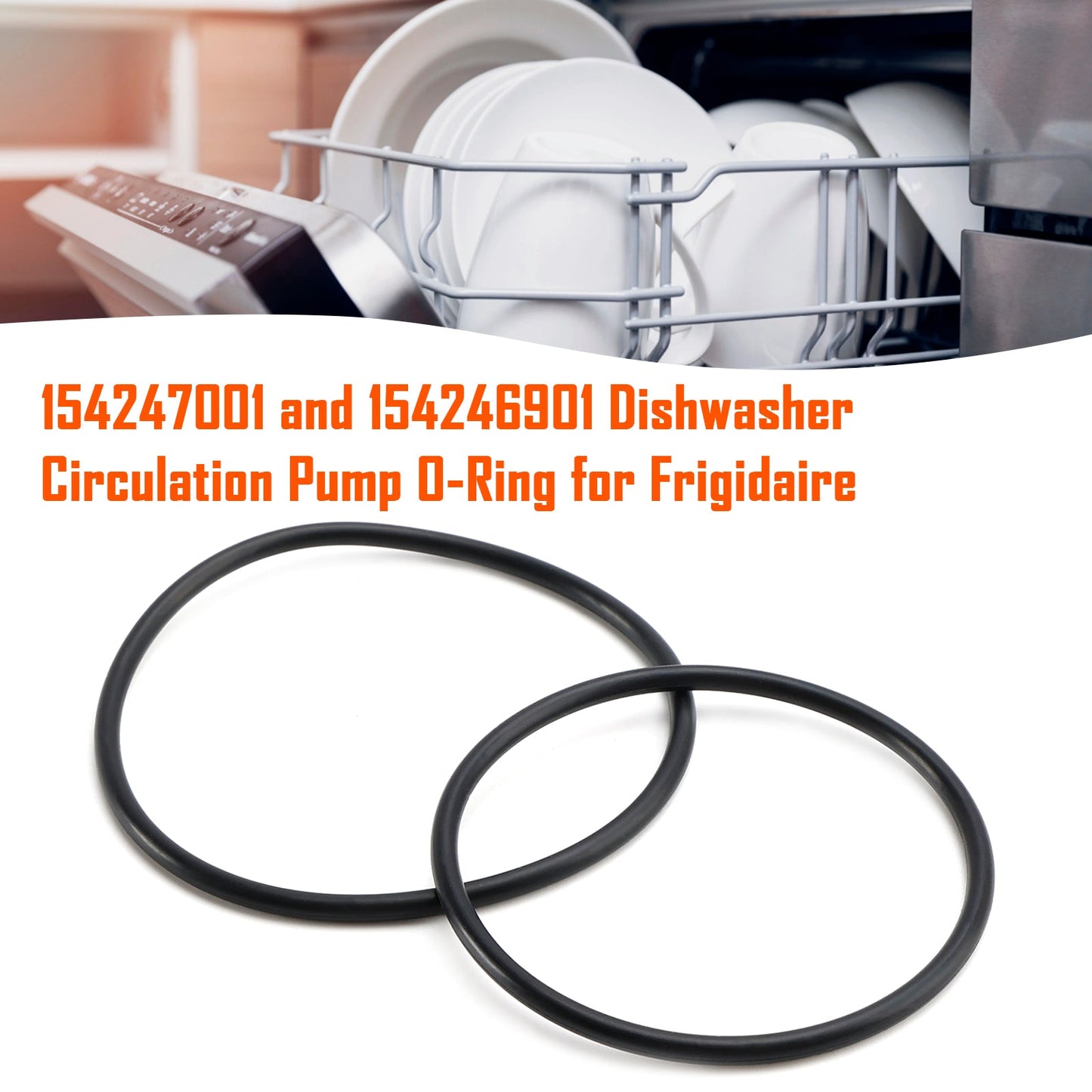 154247001 & 154246901 O-Ring Seal Kit (4-Pack) for Frigidaire Dishwasher Circulation Pump