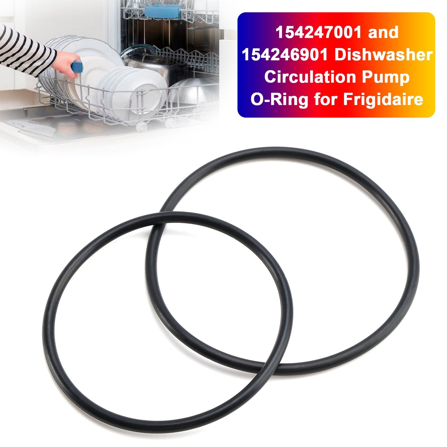 154247001 & 154246901 O-Ring Seal Kit (4-Pack) for Frigidaire Dishwasher Circulation Pump