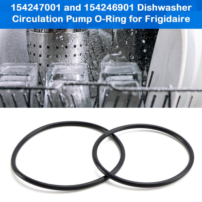 154247001 & 154246901 O-Ring Seal Kit (4-Pack) for Frigidaire Dishwasher Circulation Pump