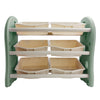 Kids Toy Storage Organizer With 6 Plastic Storage Bins Plastic Toy Rack Green