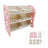 Kids Toy Storage Organizer With 6 Plastic Storage Bins Plastic Toy Rack Pink
