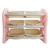 Kids Toy Storage Organizer With 6 Plastic Storage Bins Plastic Toy Rack Pink