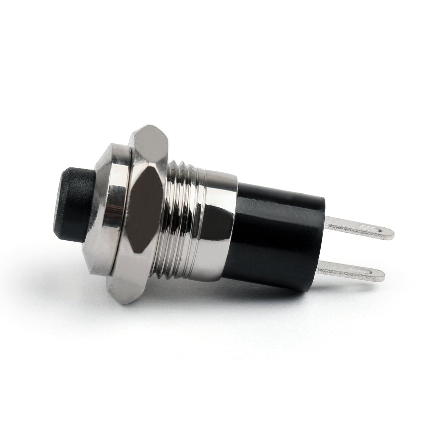 1Pcs New Mini Push Button SPST Momentary N/O OFF-ON Switch 10mm Black For Car