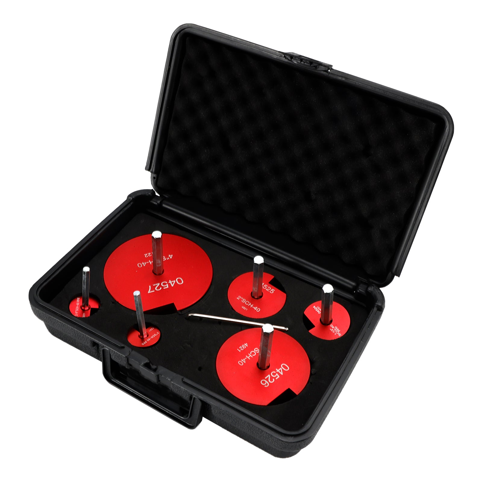 6-Piece Carbide Pipe Reamer Kit, Fitting Saver for PVC, CPVC & ABS Pipes, Fits 1/2" Drills, with Case