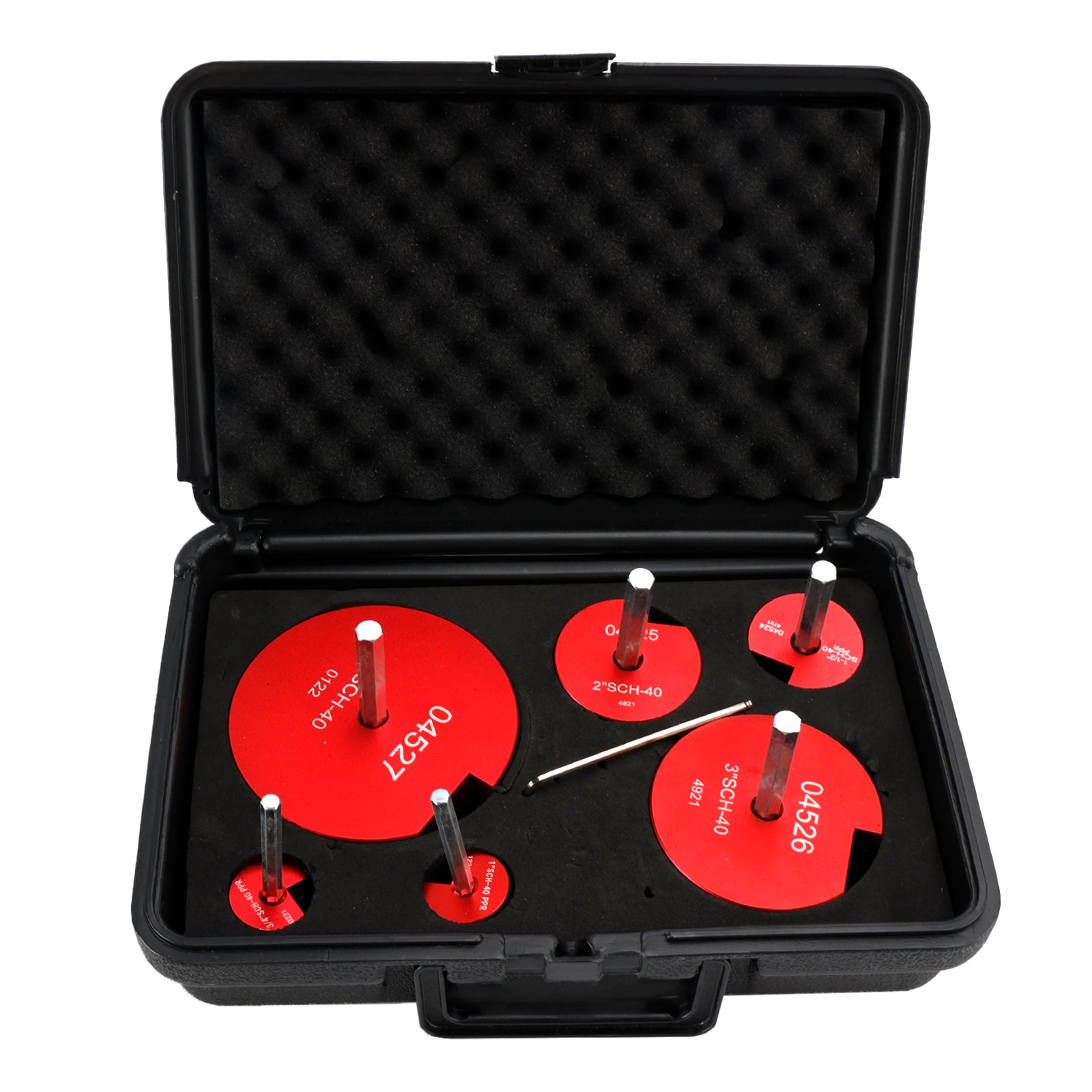 6-Piece Carbide Pipe Reamer Kit, Fitting Saver for PVC, CPVC & ABS Pipes, Fits 1/2" Drills, with Case