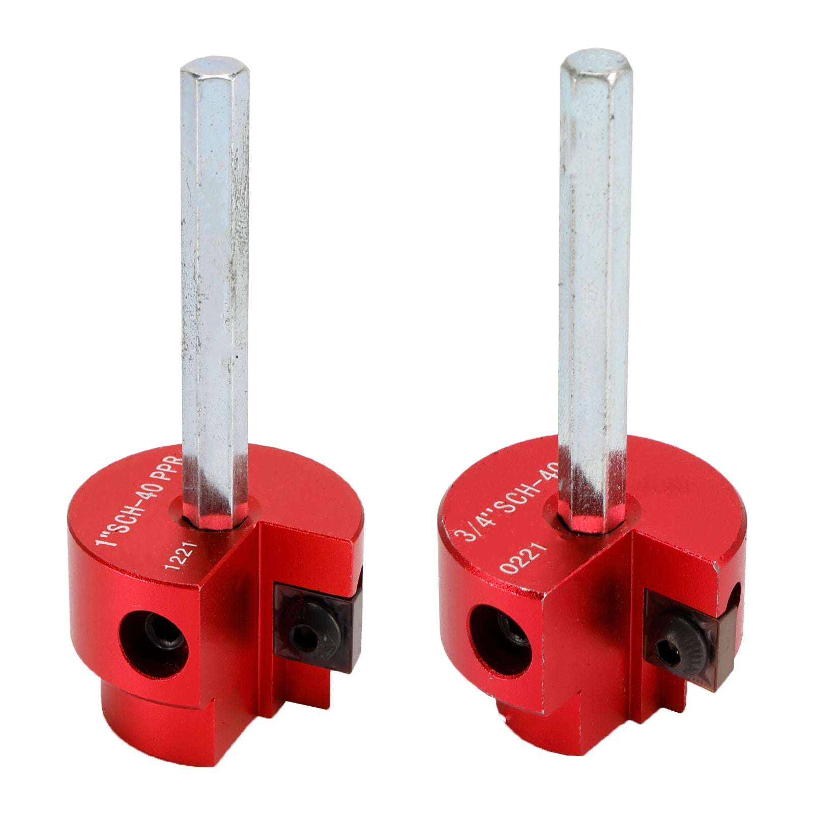 6-Piece Carbide Pipe Reamer Kit, Fitting Saver for PVC, CPVC & ABS Pipes, Fits 1/2" Drills, with Case