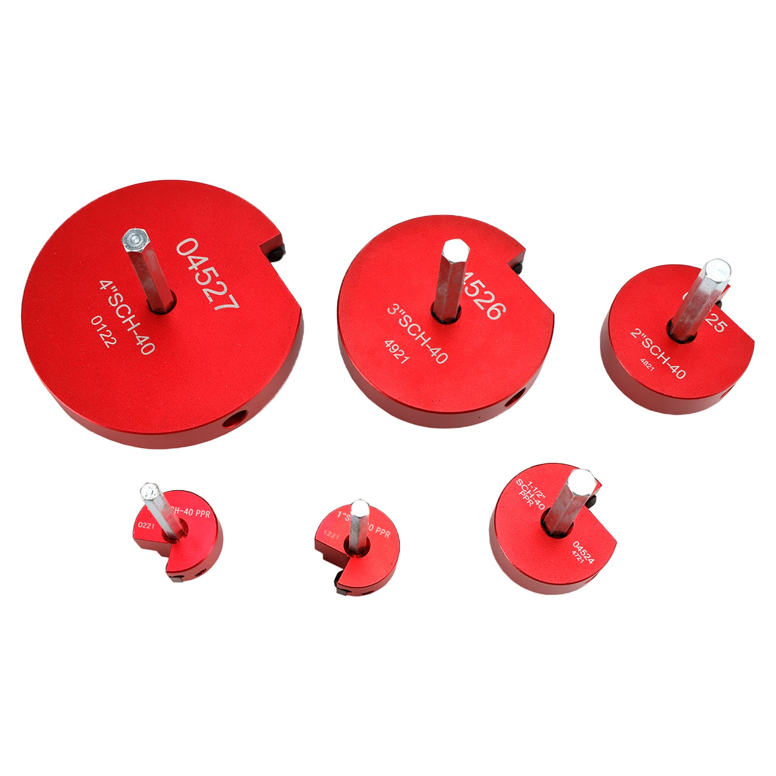 6-Piece Carbide Pipe Reamer Kit, Fitting Saver for PVC, CPVC & ABS Pipes, Fits 1/2" Drills, with Case