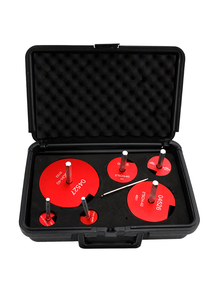 6-Piece Carbide Pipe Reamer Kit, Fitting Saver for PVC, CPVC & ABS Pipes, Fits 1/2" Drills, with Case