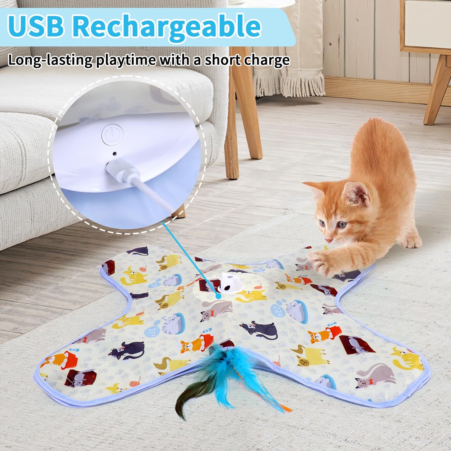PouncePlay™ Interactive Hide & Seek Cat Toy
