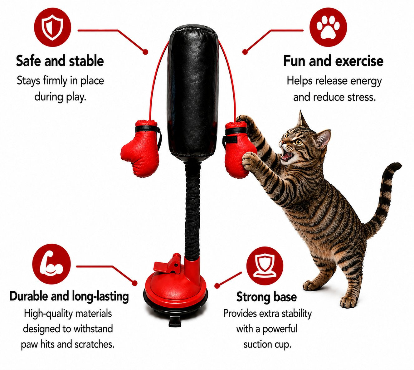 PawBoxer™ Interactive Cat Punching Bag