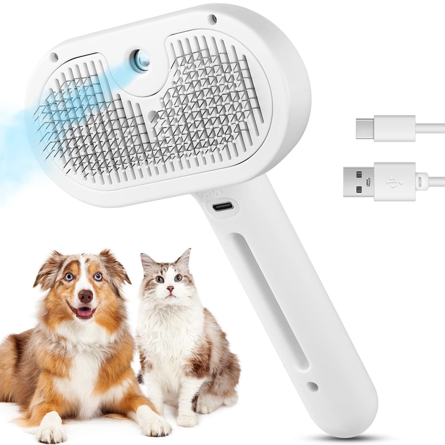 PawMist™ Self-Cleaning Pet Grooming Brush