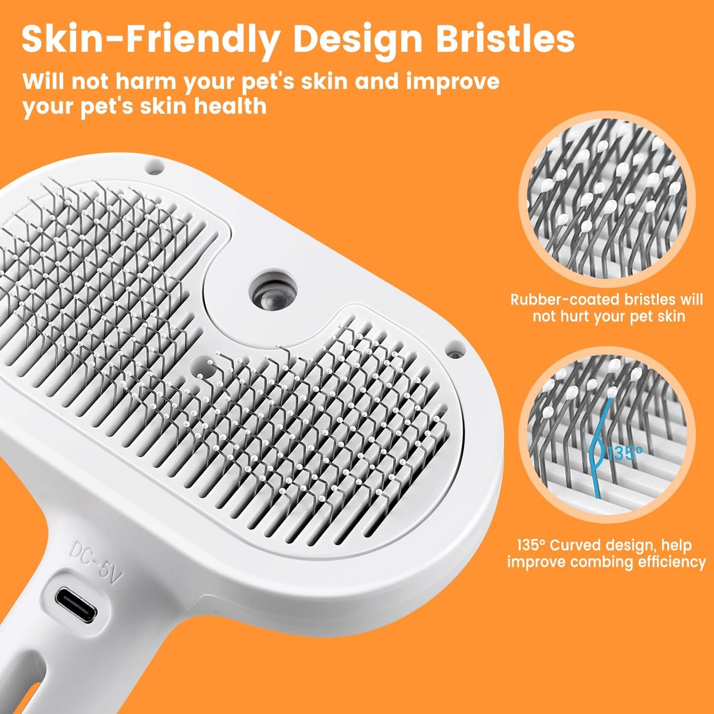 PawMist™ Self-Cleaning Pet Grooming Brush
