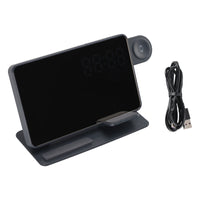 6-in-1 Wireless Charging Station Charger Clock for iPhone 17 16 15 Apple Watch