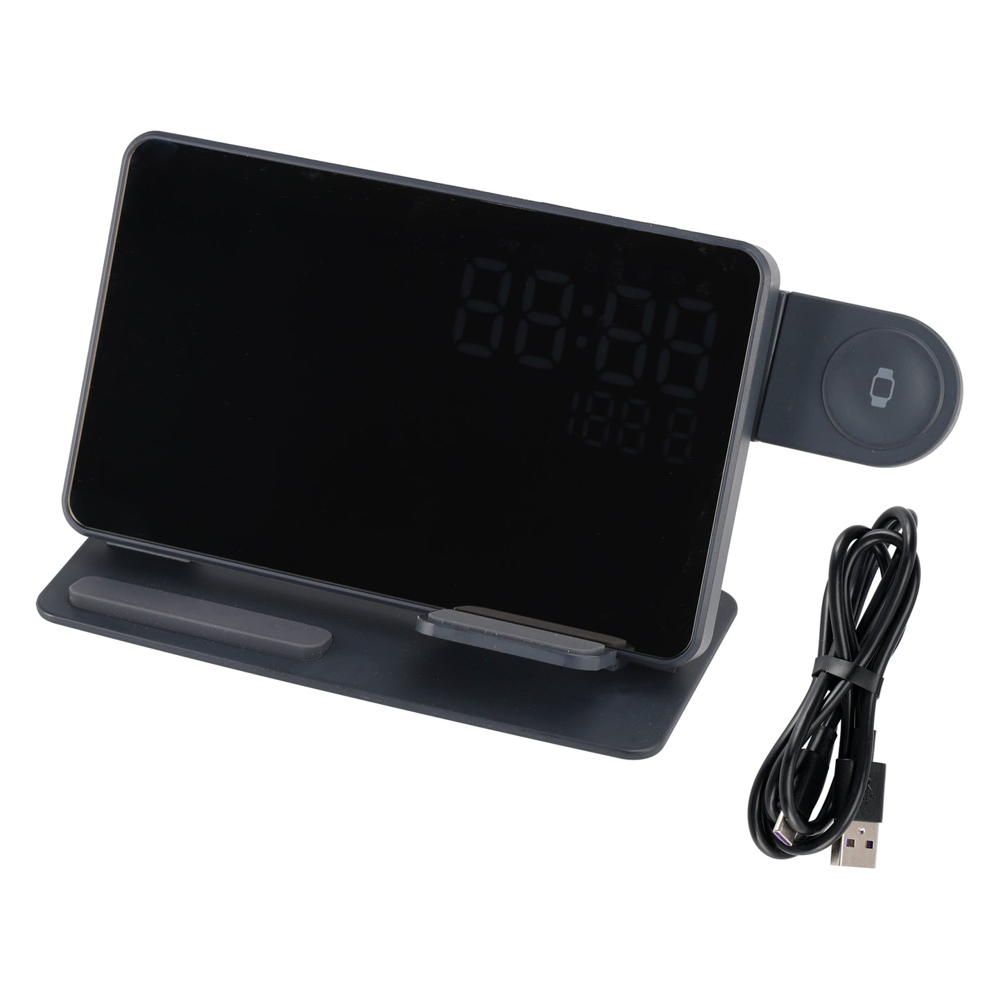 6-in-1 Wireless Charging Station Charger Clock for iPhone 17 16 15 Apple Watch