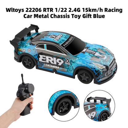 Wltoys 22206 RTR 1/22 2.4G 15km/h Racing Car Metal Chassis Toy Gift Blue
