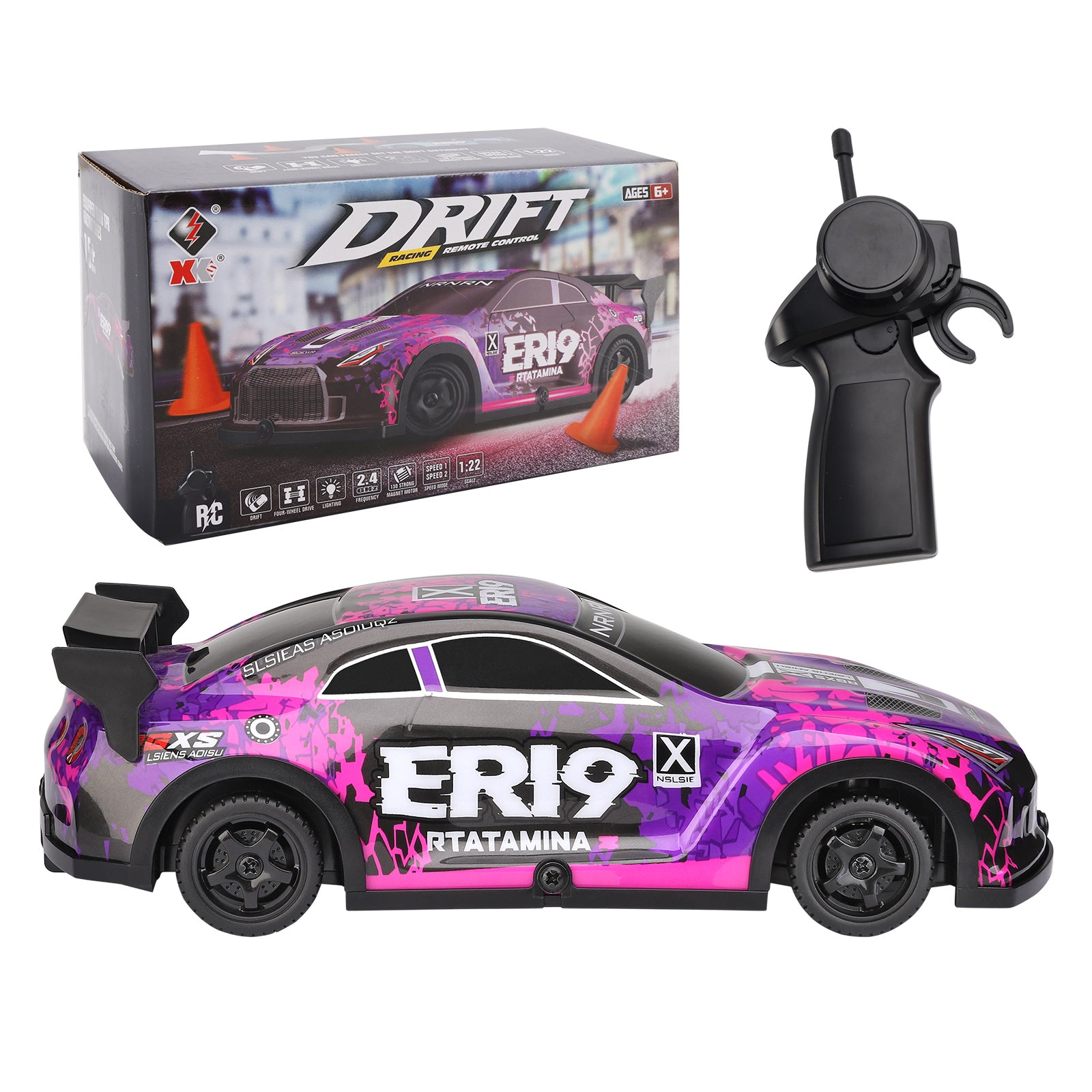 Wltoys 22206 RTR 1/22 2.4G 15km/h Racing Car Metal Chassis Toy Gift Purple