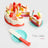 82 Pieces Birthday Cake Toy Play Food Set Plastic Kitchen Cutting Pretend Toys