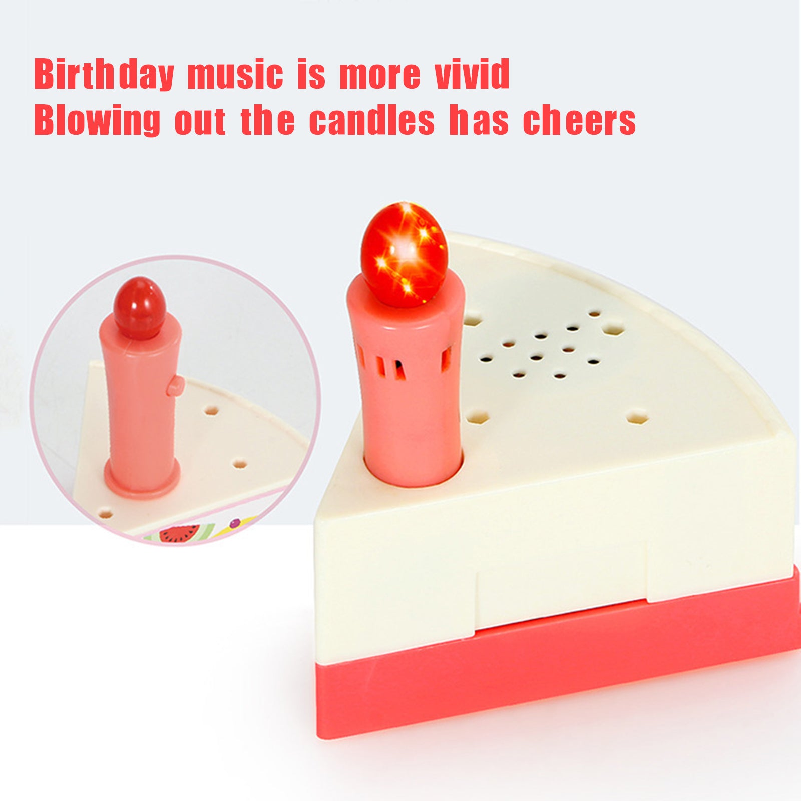 82 Pieces Birthday Cake Toy Play Food Set Plastic Kitchen Cutting Pretend Toys