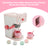 Simulation Pink Coffee Machine Play Kitchen Dishes Set Pretend Toy Kid Gift