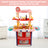 Plastic Tableware Kitchen Set With Sound, Light And Spray Function Kid Toy Pink
