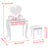 Kids Girls Vanity Table Children Dressing Mirror Make Up Desk Toy Play Gift Set