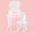 Kids Girls Vanity Table Children Dressing Mirror Make Up Desk Toy Play Gift Set
