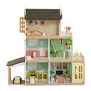 3Story Wooden Lighting Doll House With Balcony 20 Accessories Toy For 3+Year Kid
