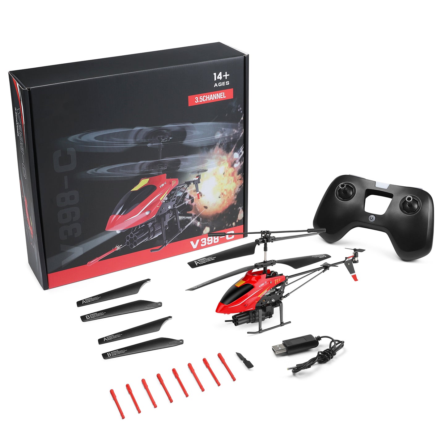 Wltoys V398-C RC Airplane Helicopter 2.4G 6-Axis Gyro Aircraft Kid Gift Toy
