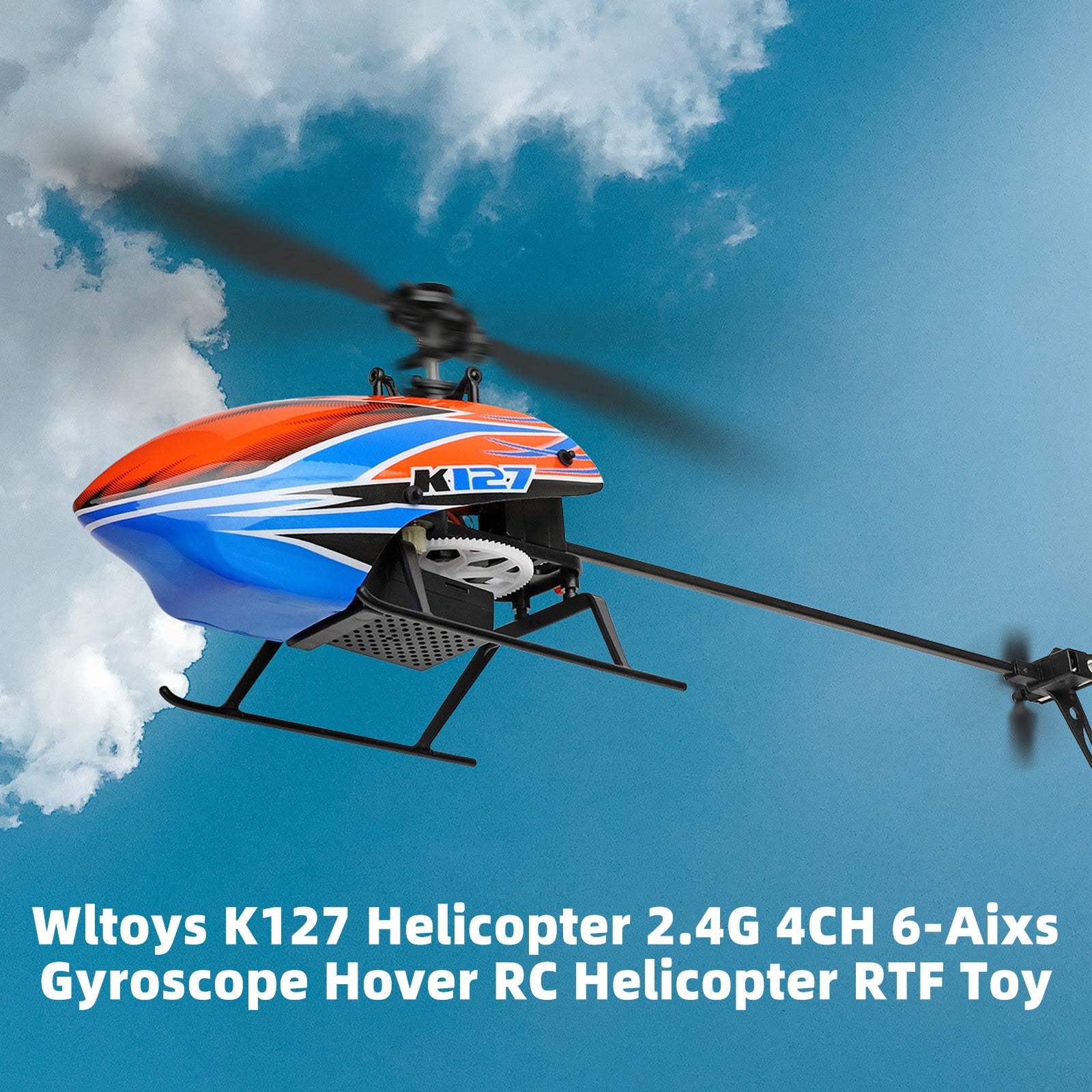 Wltoys K127 Helicopter 2.4G 4CH 6-Aixs Gyroscope Hover RC Helicopter RTF Toy