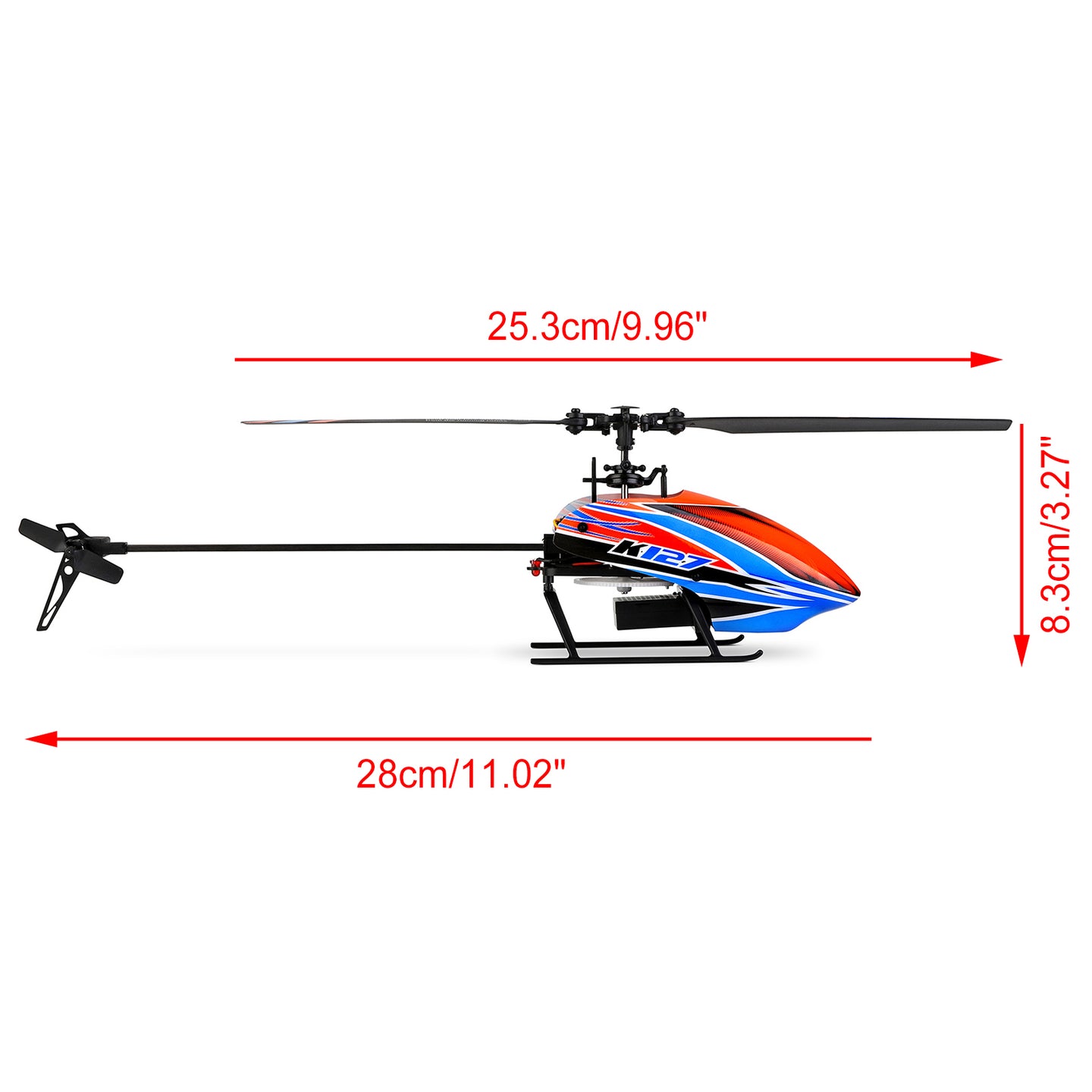 Wltoys K127 Helicopter 2.4G 4CH 6-Aixs Gyroscope Hover RC Helicopter RTF Toy