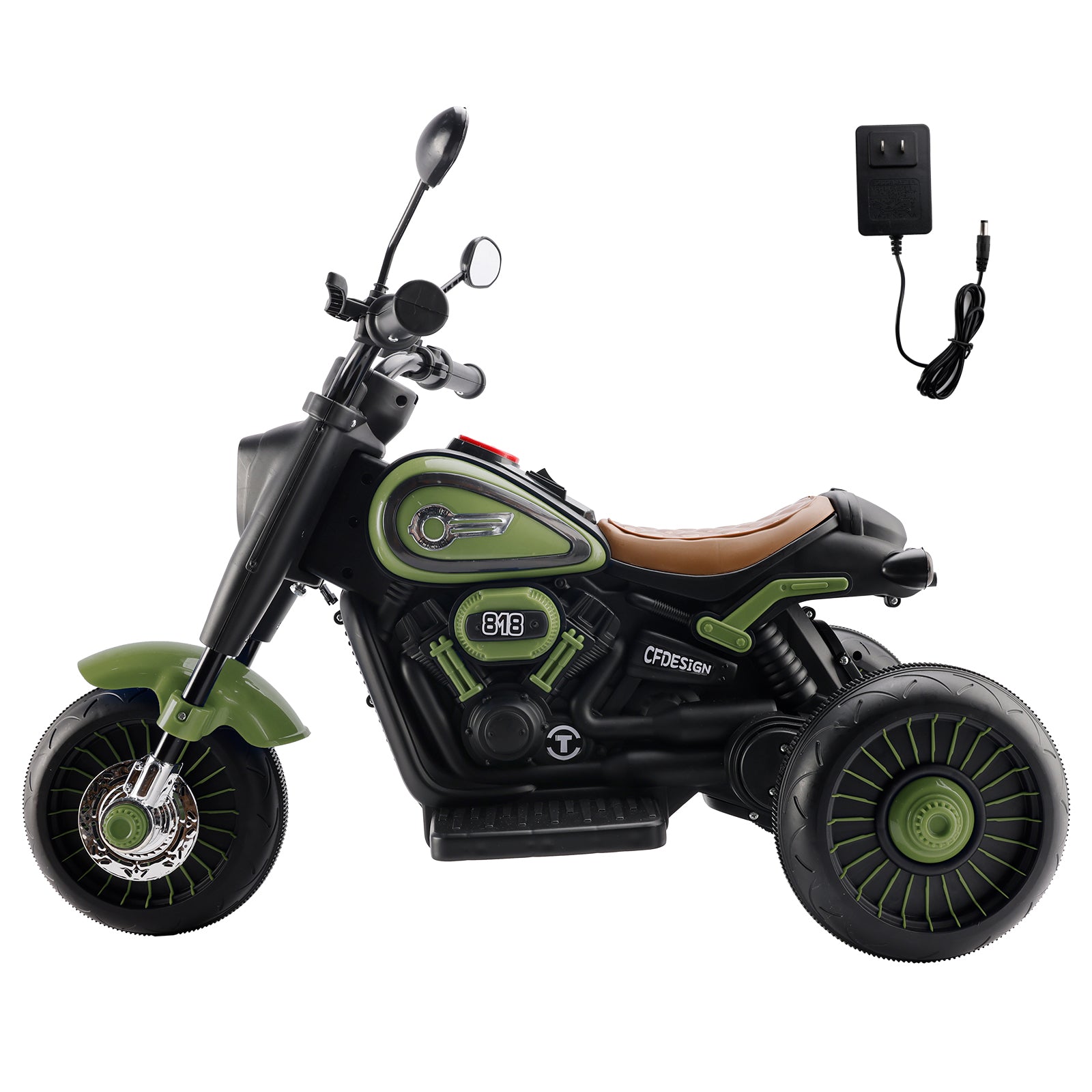 3-Wheel 6V Kids Ride-On Motorcycle with Music & Colorful Light – Green (Copy)