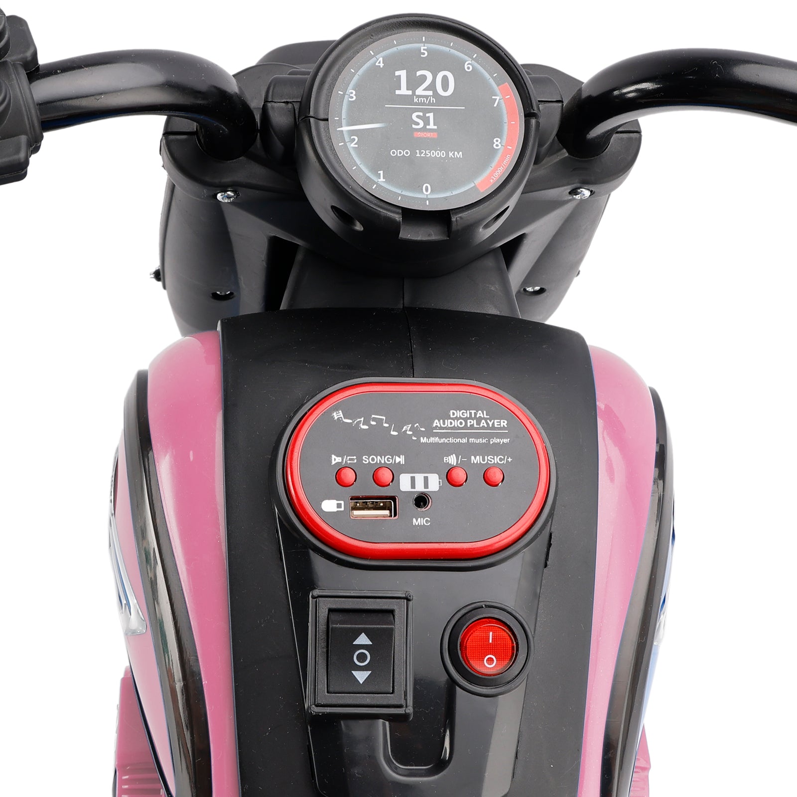 3-Wheel 6V Kids Ride-On Motorcycle with Colorful Light & Music – Pink (Copy)