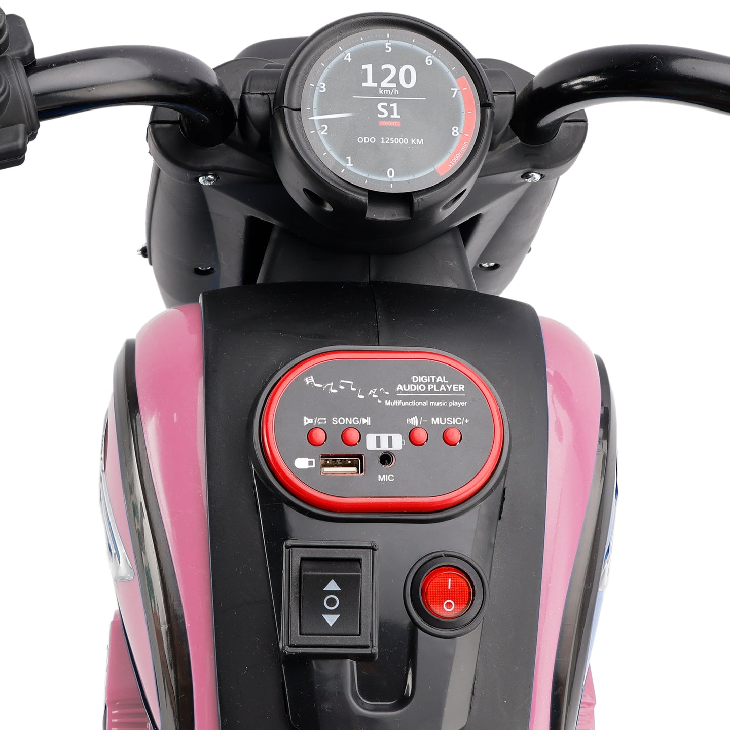 3-Wheel 6V Kids Ride-On Motorcycle with Colorful Light & Music – Pink (Copy)
